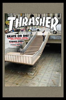 Laminated Thrasher Skateboard Poster Skate Decor Magazine Skateboarding Skater Mag Cover Poster Dry Erase Wall Art 24x36