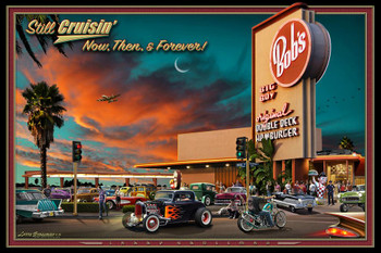 Laminated Bobs Still Cruisin by Larry Grossman Print Poster 24x36