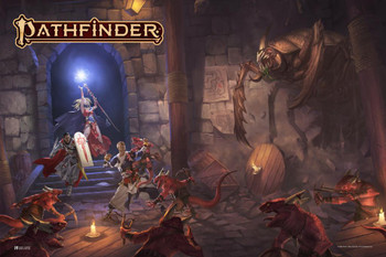 Laminated Pathfinder Welcome Dungeon Poster Dry Erase Wall Art 16x24