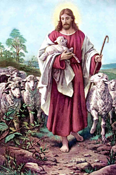 Laminated The Lord Is My Shepherd Bernhard Plockhorst Poster Dry Erase Wall Art 16x24