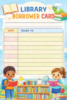 Laminated Library Borrower Card Classroom Back To School Poster Dry Erase Wall Art 16x24