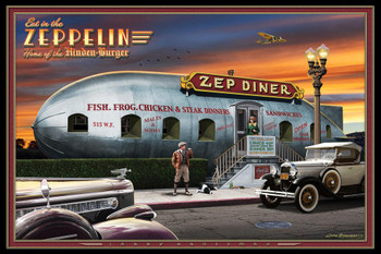 Laminated Zep Diner by Larry Grossman Print Poster 16x24