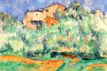 Cezanne The Farm of Bellevue with Dovecote Impressionist Posters Paul Cezanne Art Prints Nature Landscape Painting Flower Wall Art French Artist Wall Art Cool Wall Art Print Poster 18x12