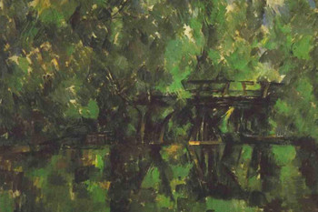 Cezanne Bridge Over The Pond Impressionist Posters Paul Cezanne Art Prints Nature Landscape Painting Flower Wall Art French Artist Wall Decor Garden Romantic Art Cool Wall Art Print Poster 36x24