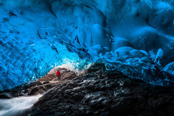 In the Ice Cave Iceland Photo Cool Wall Decor Art Print Poster 24x36