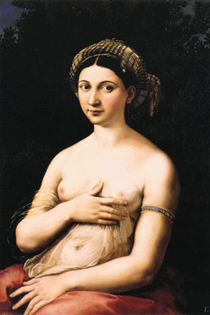 Raphael La Fornarina Young Woman Realism Romantic Artwork Raffaello Prints Biblical Drawings Portrait Painting Wall Art Renaissance Posters Canvas Art Cool Wall Art Print Poster 12x18