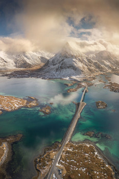 Lofoten Islands in Norway Aerial View Photo Photograph Cool Wall Decor Art Print Poster 12x18