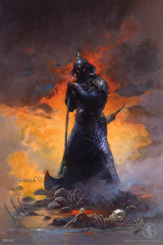 Viking Poster Gothic Fantasy Wall Art Death Dealer Three by Frank Frazetta Cool Huge Large Giant Poster Art 36x54