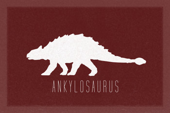 Dinosaur Ankylosaurus Maroon Dinosaur Poster For Kids Room Dino Pictures Bedroom Dinosaur Decor Dinosaur Pictures For Wall Dinosaur Wall Art Prints for Walls Cool Wall Art Print Poster 18x12