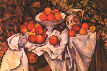 Cezanne Apples and Oranges Impressionist Posters Paul Cezanne Art Prints Nature Landscape Painting Flower Wall Art French Artist Wall Decor Garden Romantic Art Cool Wall Decor Art Print Poster 18x12