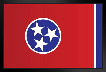 Tennessee State Flag Nashville State Flag Country Music Education Patriotic Posters American Flag Poster of Flags for Wall Decor Flags Poster US Black Wood Framed Art Poster 14x20