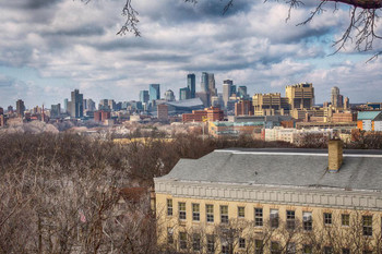 Minneapolis Skyline From Witch Hat Water Tower Photo Art Print Cool Huge Large Giant Poster Art 54x36