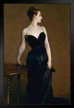 John Singer Sargent Portrait of Madame X Realism Sargent Painting Artwork Woman Portrait Wall Decor Oil Painting French Poster Prints Fine Artist Decorative Art Black Wood Framed Art Poster 14x20