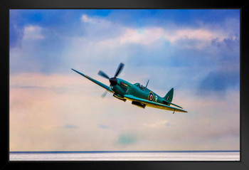 Reconnaissance Spitfire by Chris Lord Photo Photograph Airplane Aircraft Black Wood Framed Art Poster 14x20