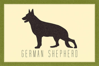 Dogs German Shepherd Green Dog Posters For Wall Funny Dog Wall Art Dog Wall Decor Dog Posters For Kids Bedroom Animal Wall Poster Cute Animal Posters Cool Wall Art Print Poster 18x12