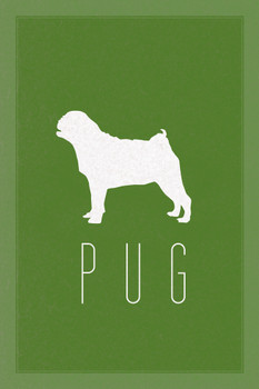 Dogs Pug Green Dog Posters For Wall Funny Dog Wall Art Dog Wall Decor Dog Posters For Kids Bedroom Animal Wall Poster Cute Animal Posters Cool Wall Art Print Poster 12x18