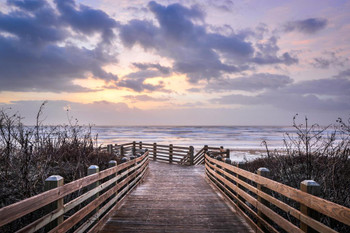 Beach Boardwalk at Sunrise Port Aransas Texas Photo Art Print Cool Huge Large Giant Poster Art 54x36