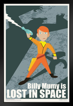 Billy Mumy is Lost In Space by Juan Ortiz Art Print Black Wood Framed Poster 14x20