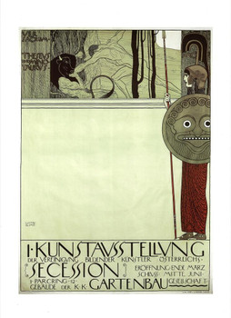 Gustav Klimt The First Exhibition of The Secession 1898 Art Nouveau Prints and Posters Gustav Klimt Canvas Wall Art Fine Art Wall Decor Nature Abstract Painting Cool Wall Art Print Poster 24x36