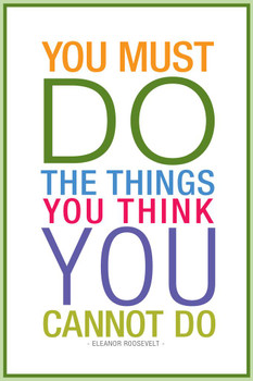Eleanor Roosevelt You Must Do Things You Think You Cannot Color Cool Wall Art Print Poster 24x36