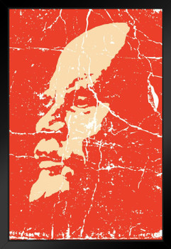 Vladimir Lenin Soviet Communist Bolshevik Revolution 1917 Poster Russia Russian Revolutionary Politician Leader Black Wood Framed Art Poster 14x20