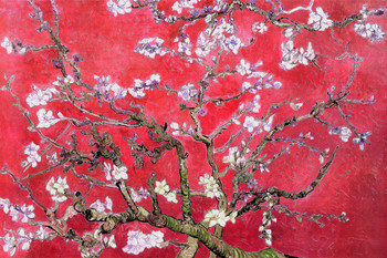 Vincent Van Gogh Red Almond Blossoms Poster 1889 Tree Blossom Branches Post Impressionist Painter Painting Cool Wall Decor Art Print Poster 12x18