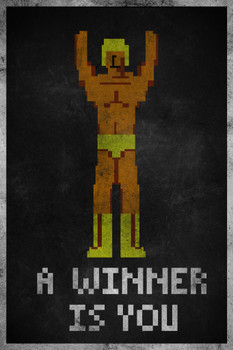 A Winner Is You Textural Cool Wall Art Print Poster 12x18