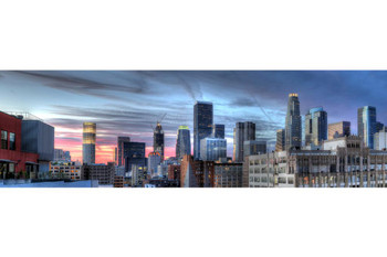 Los Angeles California Downtown Skyline Panorama Photo Photograph Cool Wall Art Print Poster 24x36
