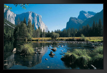 Yosemite Valley Yosemite National Park California Photo Black Wood Framed Art Poster 20x14