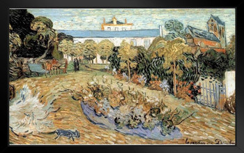 Vincent Van Gogh Daubignys Garden Van Gogh Wall Art Impressionist Painting Style Nature Spring Flower Wall Decor Landscape Field Forest Poster Romantic Artwork Black Wood Framed Art Poster 14x20