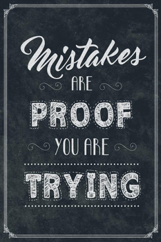 Growth Mindset Mistakes Poster For Classroom Decoration Motivational Class Rules Chalkboard Theme Cool Wall Decor Art Print Poster 24x36