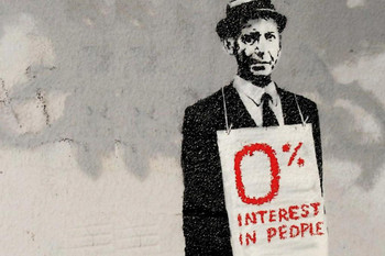 Banksy Zero Percent Interest In People Graffiti Banksy Canvas Print Bansky Modern Art Grafitti Canvas Wall Art Street Art Prints Graffiti Art For Wall Art Canvas Cool Huge Large Giant Poster Art 54x36