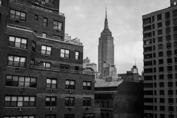 Empire State Building New York City NYC Black and White Photo Photograph Cool Wall Decor Art Print Poster 36x24