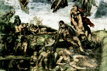 Michelangelo Last Judgement IV Resurrection Dead Graves Fine Art Cool Wall Decor Art Print Poster 24x36
