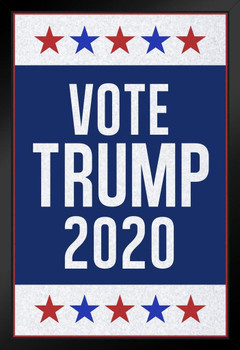Vote Trump 2020 Campaign Black Wood Framed Poster 14x20