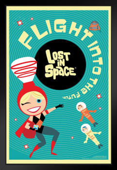 Lost In Space Flight Into The Future by Juan Ortiz Episode 67 of 83 Art Print Black Wood Framed Poster 14x20