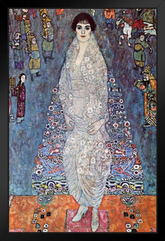 Gustav Klimt Portrait of Baroness Elisabeth Bachofen Echt Art Nouveau Prints and Posters Gustav Klimt Canvas Wall Art Fine Art Wall Decor Women Abstract Painting Black Wood Framed Art Poster 14x20