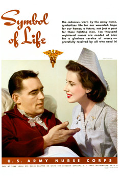 WPA War Propaganda Symbol Of Life US Army Nurse Corps Caduceus Symbol Motivational Cool Wall Decor Art Print Poster 12x18