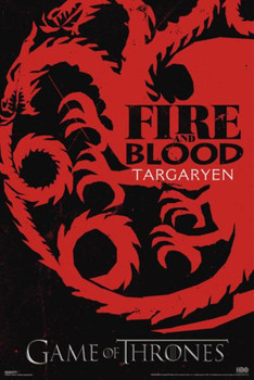 Game Of Thrones Fire And Blood Targaryen HBO Medieval Fantasy TV Television Series Cool Wall Decor Art Print Poster 24x36