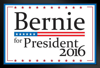 Vote Bernie Sanders For President 2020 Presidential Election Black Wood Framed Poster 20x14