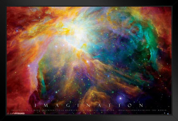Imagination Nebula Black Wood Framed Poster 20x14