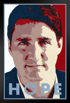 Hope Justin Trudeau Art Print Black Wood Framed Poster 14x20