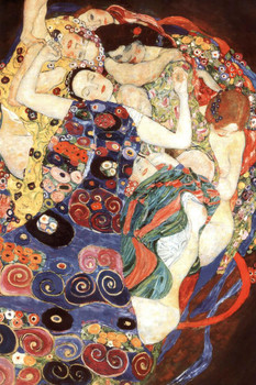 Gustav Klimt The Virgin 1913 Art Nouveau Symbolism Painting Evolution Womanhood Famous Cool Wall Art Print Poster 24x36