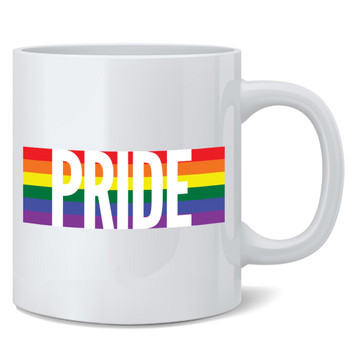 Gay Pride Rainbow Flag Ceramic Coffee Mug Tea Cup Fun Novelty Gift 12 oz