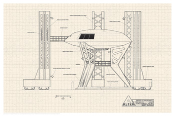 Lost In Space Jupiter 2 Launch Pad Diagram Cool Wall Decor Art Print Poster 12x18