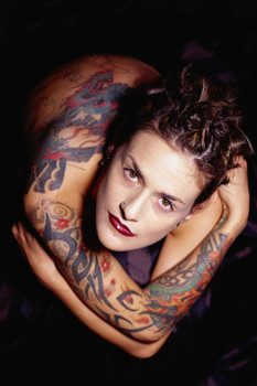 Hot Sexy Woman With Tattoos Overhead Portrait Photo Art Print Cool Huge Large Giant Poster Art 36x54
