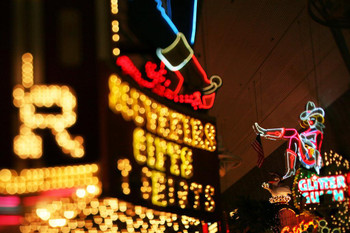 Cowboy and Cowgirl Neon Lights in Las Vegas Photo Art Print Cool Huge Large Giant Poster Art 54x36