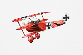 World War I Fokker Triplane in Mid Air Plane Airplane Aircraft Cool Huge Large Giant Poster Art 36x54
