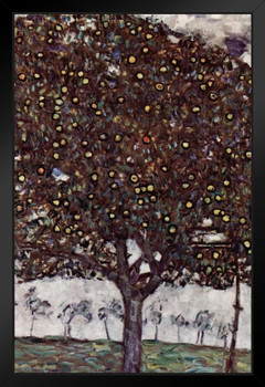 Gustav Klimt Apple Tree Art Nouveau Prints and Posters Gustav Klimt Canvas Wall Art Fine Art Wall Decor Nature Landscape Abstract Orchard Symbolist Painting Black Wood Framed Art Poster 14x20