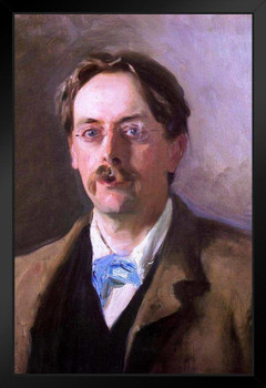 John Singer Sargent Sir Edmund Gosse Realism Sargent Painting Artwork Man Portrait Wall Decor Oil Painting French Poster Prints Fine Artist Decorative Wall Art Black Wood Framed Art Poster 14x20